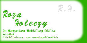 roza holeczy business card